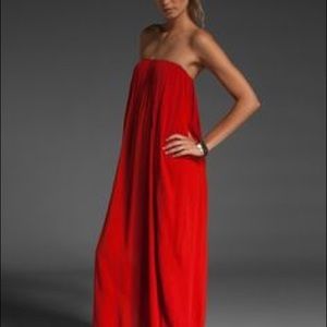 Indah JACLYN STRAPLESS MAXI IN ORANGE